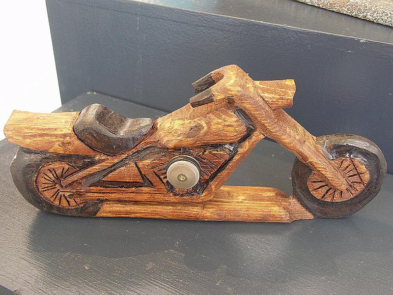 PICT0581.JPG - MotorcyclesWood carving, mixed media, 2013